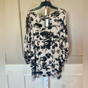 Bryn Walker NWT XL Wilder Tunic Top Blouse Dolman Parsnip Tan Black $178